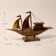 Handcrafted Wood Boat Figurine for Table Decor